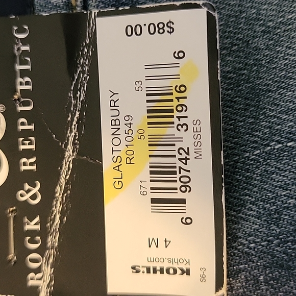 NWT Rock & Republic "Roth" Flare Blue Jeans Women's Size 4m - Picture 8 of 10